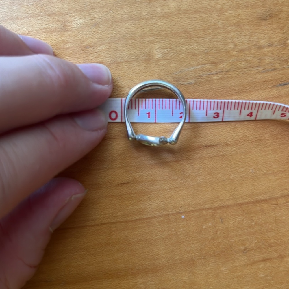 Vintage Tiffany Open Heart Sterling Silver Ring Size 6 - Picture 6 of 6